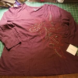 Croft and Barrow Petite XL Deep Purple Wine